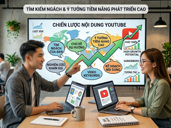 Biết cách tìm chủ đề, ngách nội dung và ý tưởng có tiềm năng phát triển cao.